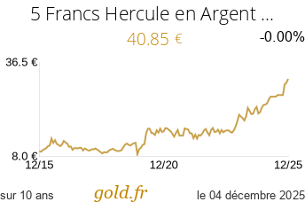 Cours 5 Francs Hercule en Argent (Ecu)