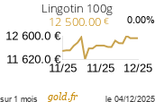 Cours Lingotin 100g