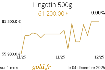 Cours Lingotin 500g