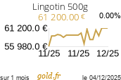 Cours Lingotin 500g