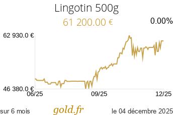 Cours Lingotin 500g