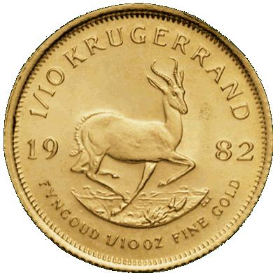 1/10 Krugerrand GR en Or 1/10 Krugerrand GR en Or