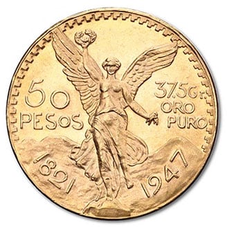 50 Pesos (Centenario Or Mexique) Pièce d'Or en Or