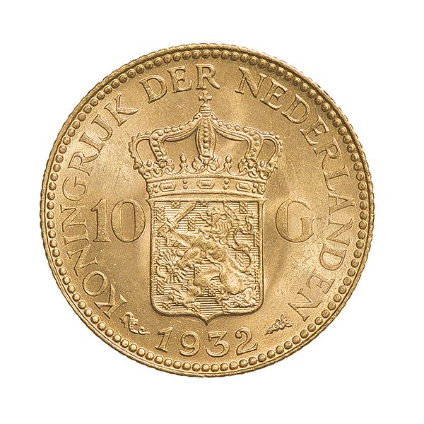 10 Florins (10 Gulden Or Pays-Bas) Pièce d'Or en Or