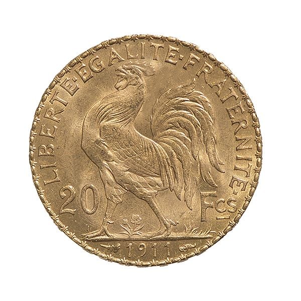 Napoléon 20 francs Or Coq Marianne (Louis d'Or) Pièce d'Or en Or