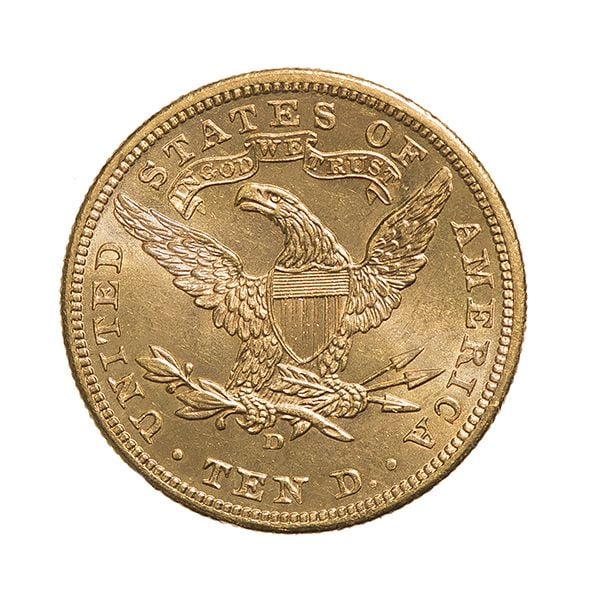 10 $ US Or Pièce d'Or Eagle Etats-Unis USA en Or