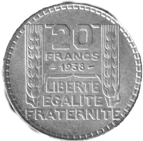 20 Francs Turin Argent