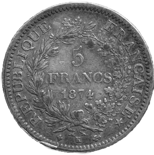 5 Francs Hercule Argent (Ecu)