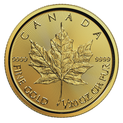 Maple Leaf Or 1/20 Oz Pièce d'Or en Or