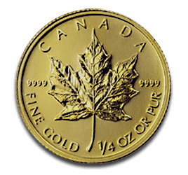 Maple Leaf 1/4 Oz  Pièce d'Or en Or