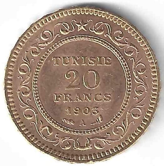 20 Francs Tunisienne en Or
