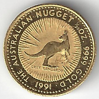 5 Dollars Australien en Or