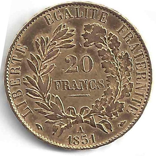 Napoléon 20 Francs Cérès en Or