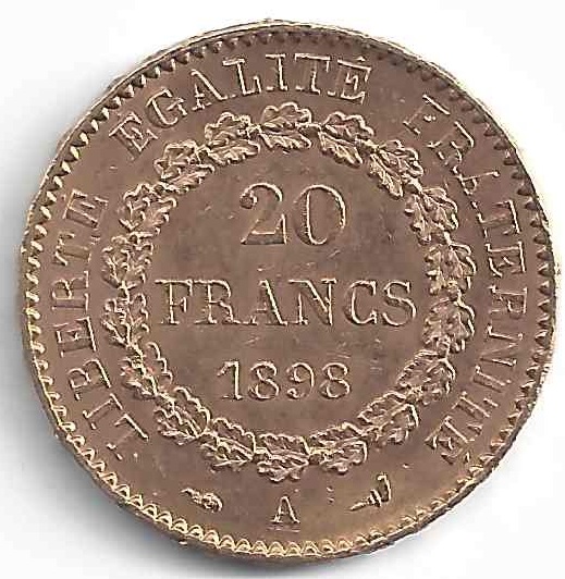 Pi ce D Or Napol on 20 Francs G nie