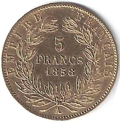 Napoléon III 5 Frs en Or